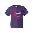 thumbnail image 1 of Inktastic Faith Over Fear Breast Cancer Awareness with Pink Ribbon Youth T-Shirt, 1 of 5