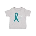 thumbnail image 1 of Inktastic Faith Over Fear Ovarian Cancer Awareness with Teal Ribbon Boys or Girls Baby T-Shirt, 1 of 5