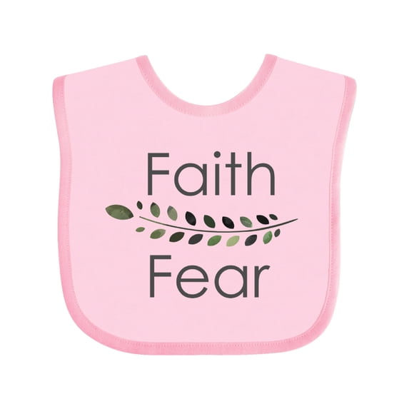 Inktastic Faith Over Fear with Laurels Boys or Girls Baby Bib