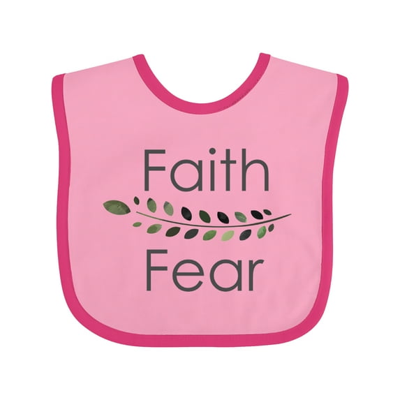 Inktastic Faith Over Fear with Laurels Boys or Girls Baby Bib