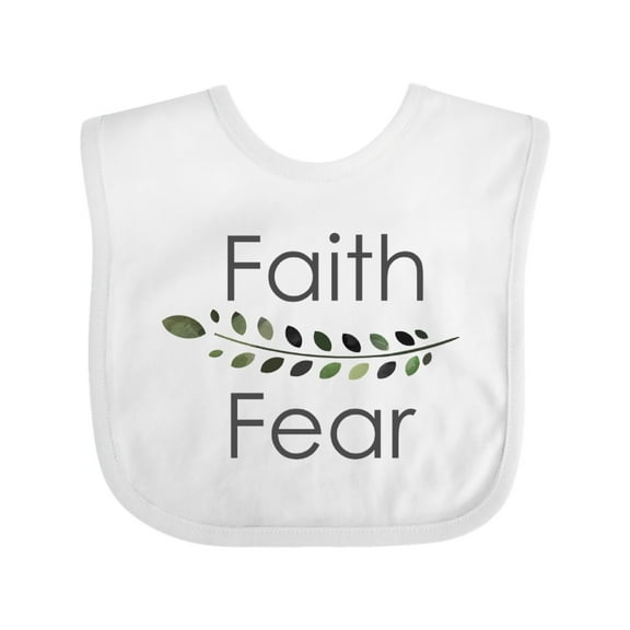 Inktastic Faith Over Fear with Laurels Boys or Girls Baby Bib