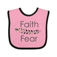 thumbnail image 1 of Inktastic Faith Over Fear with Laurels Boys or Girls Baby Bib, 1 of 4