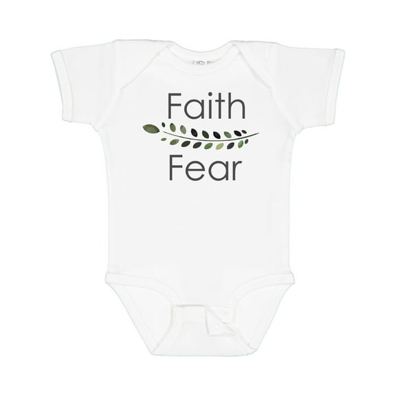 Inktastic Faith Over Fear with Laurels Boys or Girls Baby Bodysuit