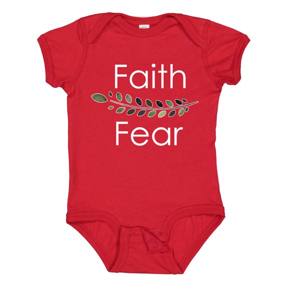 Inktastic Faith Over Fear with Laurels Boys or Girls Baby Bodysuit