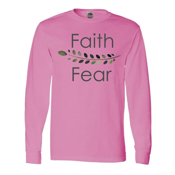 Inktastic Faith Over Fear with Laurels Long Sleeve T-Shirt