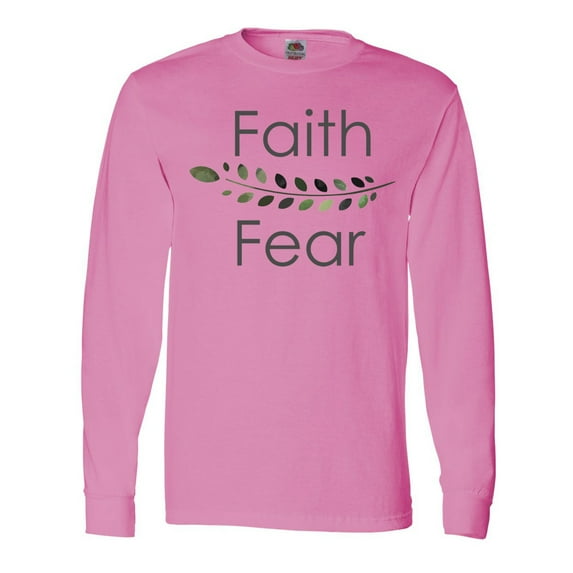 Inktastic Faith Over Fear with Laurels Long Sleeve T-Shirt