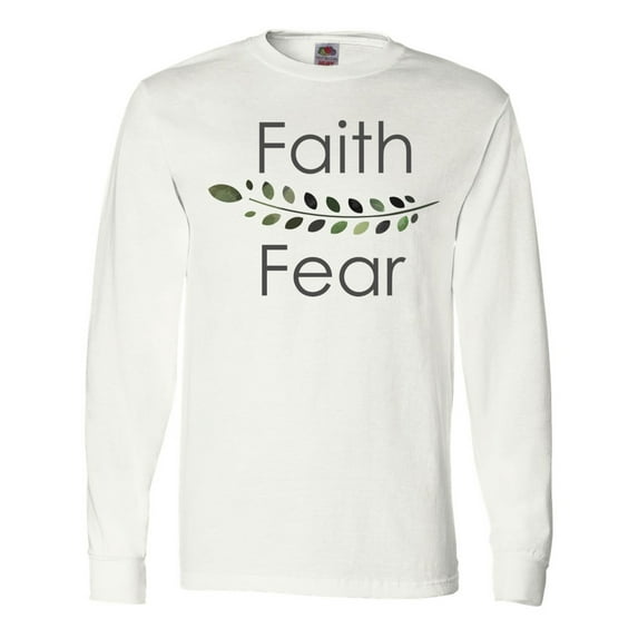 Inktastic Faith Over Fear with Laurels Long Sleeve T-Shirt