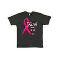 thumbnail image 1 of Inktastic Faith over Fear Breast Cancer Awareness with Pink Ribbon T-Shirt, 1 of 5