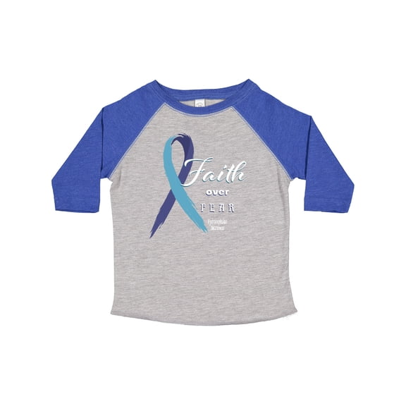 Inktastic Faith over Fear Hydrocephalus Awareness with Blue Ribbon Boys or Girls Toddler T-Shirt
