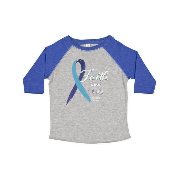 Inktastic Faith over Fear Hydrocephalus Awareness with Blue Ribbon Boys or Girls Toddler T-Shirt