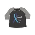 thumbnail image 1 of Inktastic Faith over Fear Hydrocephalus Awareness with Blue Ribbon Women's Plus Size T-Shirt, 1 of 5