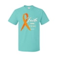 thumbnail image 1 of Inktastic Faith over Fear Leukemia Awareness with Orange Ribbon T-Shirt, 1 of 5