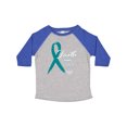 thumbnail image 1 of Inktastic Faith over Fear Ovarian Cancer Awareness with Teal Ribbon Boys or Girls Toddler T-Shirt, 1 of 5