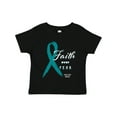 thumbnail image 1 of Inktastic Faith over Fear Ovarian Cancer Awareness with Teal Ribbon Boys or Girls Toddler T-Shirt, 1 of 5