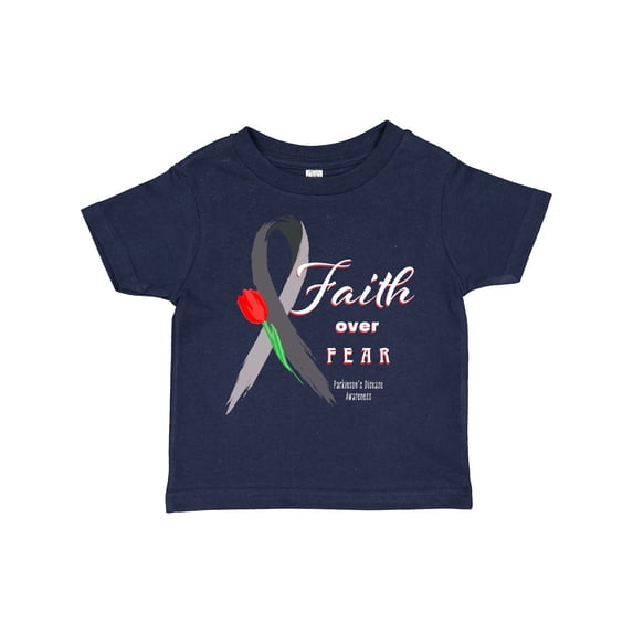 Inktastic Faith over Fear Parkinson's Awareness with Red Tulip Boys or Girls Toddler T-Shirt