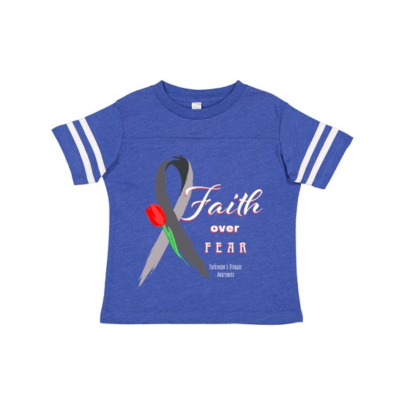 Inktastic Faith over Fear Parkinson's Awareness with Red Tulip Boys or Girls Toddler T-Shirt