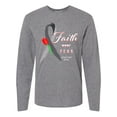 thumbnail image 1 of Inktastic Faith over Fear Parkinson's Awareness with Red Tulip Long Sleeve T-Shirt, 1 of 5