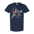 thumbnail image 1 of Inktastic Faith over Fear Parkinson's Awareness with Red Tulip T-Shirt, 1 of 5