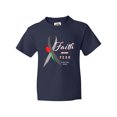 thumbnail image 1 of Inktastic Faith over Fear Parkinson's Awareness with Red Tulip Youth T-Shirt, 1 of 5