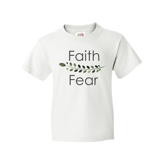 Inktastic Faith over Fear with Laurels Youth T-Shirt