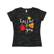 Inktastic Fallin for You- cute autum leaves and acorn Women's T-Shirt