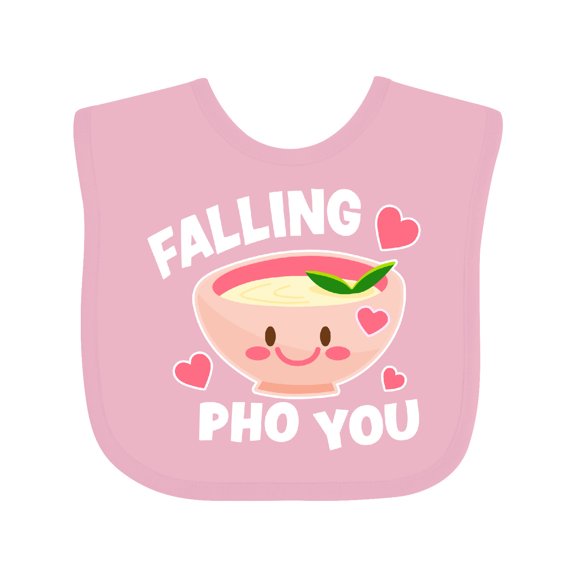 Inktastic Falling Pho You with Cute Pho Bowl Boys or Girls Baby Bib