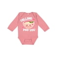 thumbnail image 1 of Inktastic Falling Pho You with Cute Pho Bowl Boys or Girls Long Sleeve Baby Bodysuit, 1 of 5