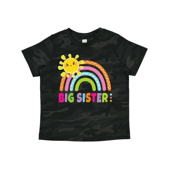 Inktastic Family Big Sister with Rainbow Girls Toddler T-Shirt