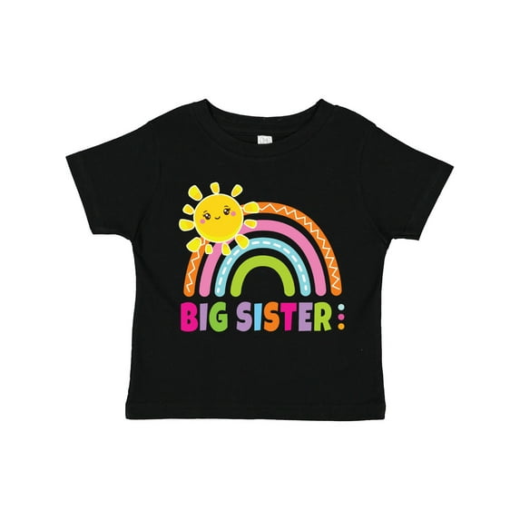 Inktastic Family Big Sister with Rainbow Girls Toddler T-Shirt