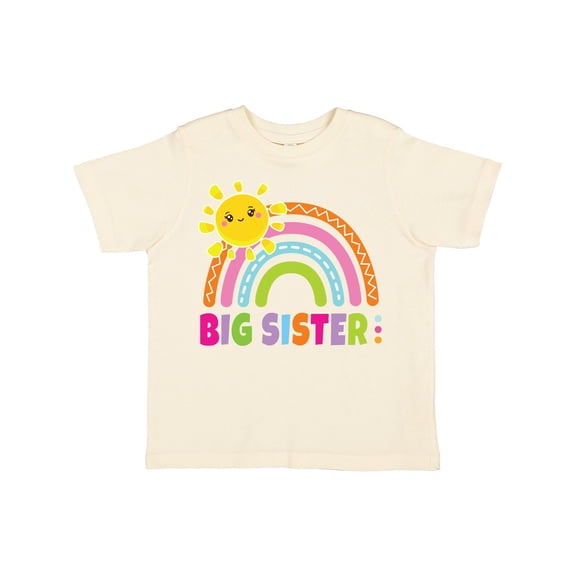 Inktastic Family Big Sister with Rainbow Girls Toddler T-Shirt