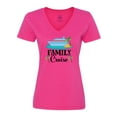 thumbnail image 1 of Inktastic Family Cruise Vacation Trip Women's V-Neck T-Shirt, 1 of 5