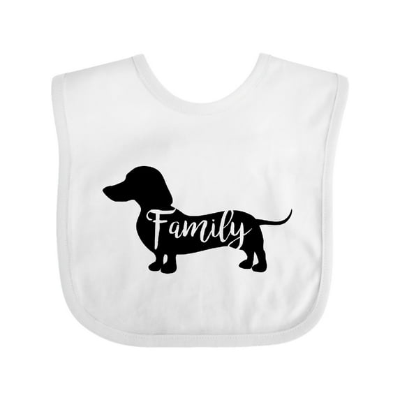 Inktastic Family Dog Short Haired Dachshund Boys or Girls Baby Bib