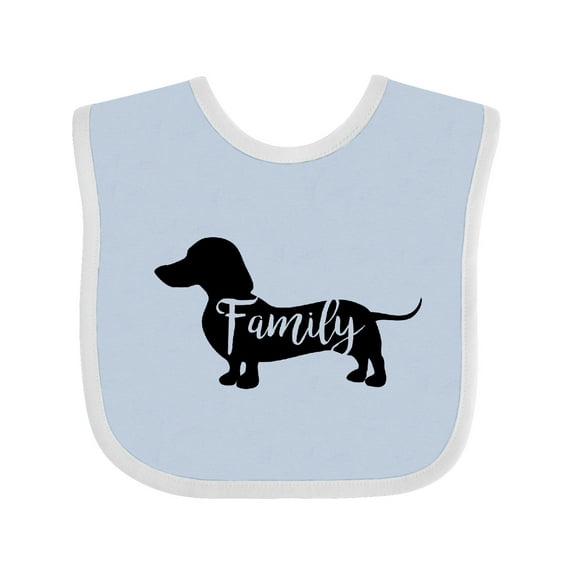 Inktastic Family Dog Short Haired Dachshund Boys or Girls Baby Bib