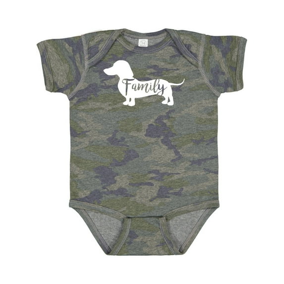 Inktastic Family Dog- Short Haired Dachshund Boys or Girls Baby Bodysuit