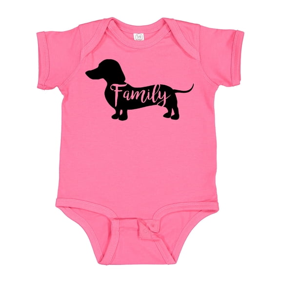 Inktastic Family Dog Short Haired Dachshund Boys or Girls Baby Bodysuit