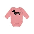 thumbnail image 1 of Inktastic Family Dog Short Haired Dachshund Boys or Girls Long Sleeve Baby Bodysuit, 1 of 5