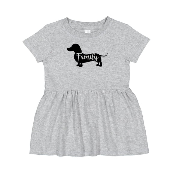 Inktastic Family Dog Short Haired Dachshund Girls Baby Dress