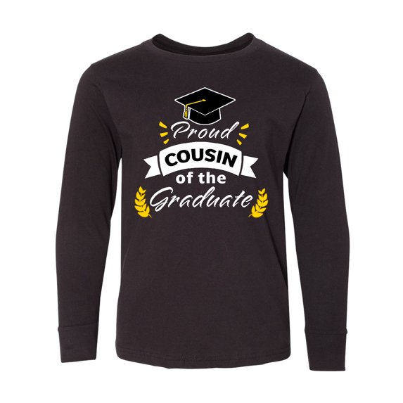 Inktastic Family Graduation-Proud Cousin Of The Graduate Long Sleeve Youth T-Shirt