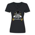 thumbnail image 1 of Inktastic Family Graduation-proud Mom of the Graduate Women's V-Neck T-Shirt, 1 of 5
