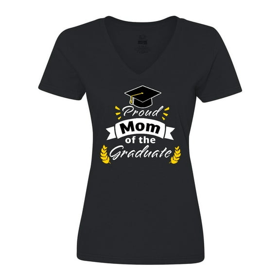 Inktastic Family Graduation-proud Mom of the Graduate Women's V-Neck T-Shirt