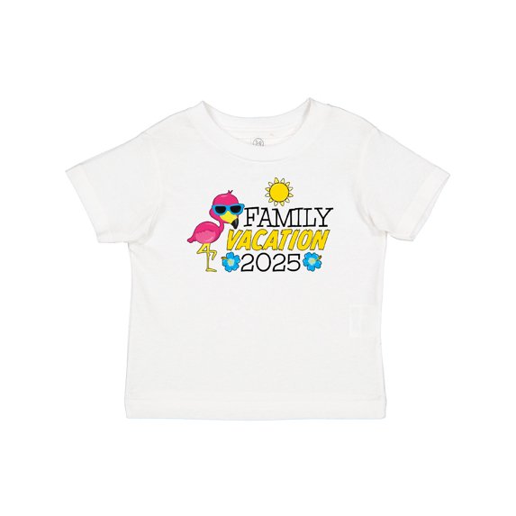 Inktastic Family Vacation 2025 with Flamingo Boys or Girls Baby T-Shirt