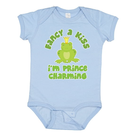Inktastic Fancy A Kiss I'm Prince Charming Boys Baby Bodysuit