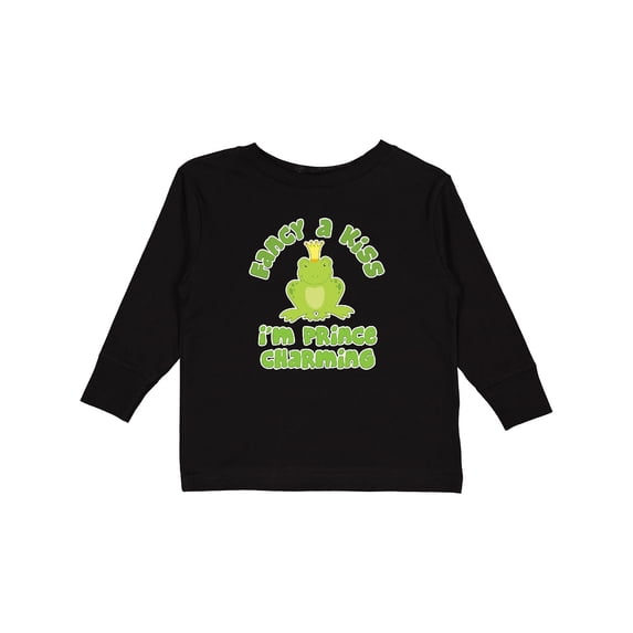 Inktastic Fancy a Kiss I'm Prince Charming Boys Long Sleeve Toddler T-Shirt