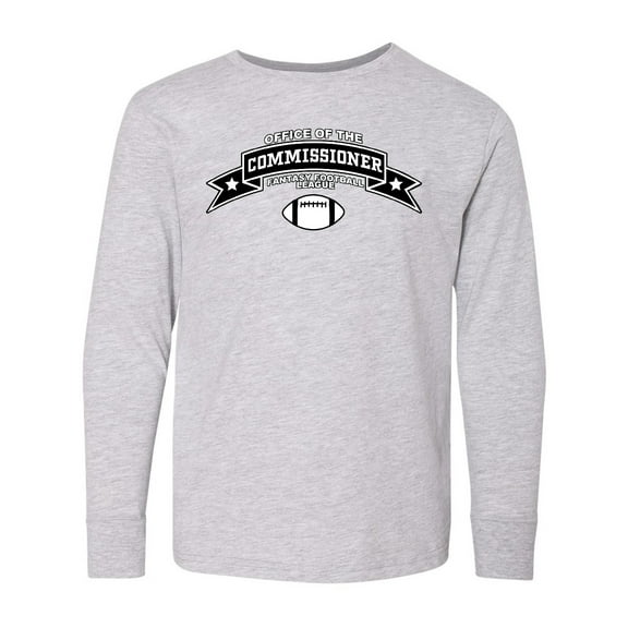 Inktastic Fantasy Football Office of the Commissioner Long Sleeve Youth T-Shirt