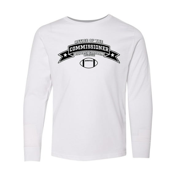 Inktastic Fantasy Football Office of the Commissioner Long Sleeve Youth T-Shirt