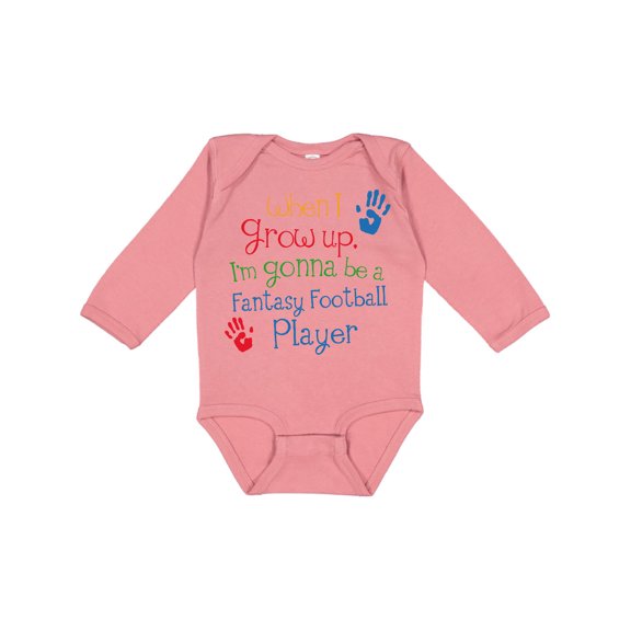 Inktastic Fantasy Football Player Future Boys or Girls Long Sleeve Baby Bodysuit