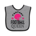 thumbnail image 1 of Inktastic Fantasy Football Queen Sports Gift Girls Baby Bib, 1 of 4