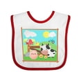 thumbnail image 1 of Inktastic Farm Animals with Cow, Chick and Pig Boys or Girls Baby Bib, 1 of 4