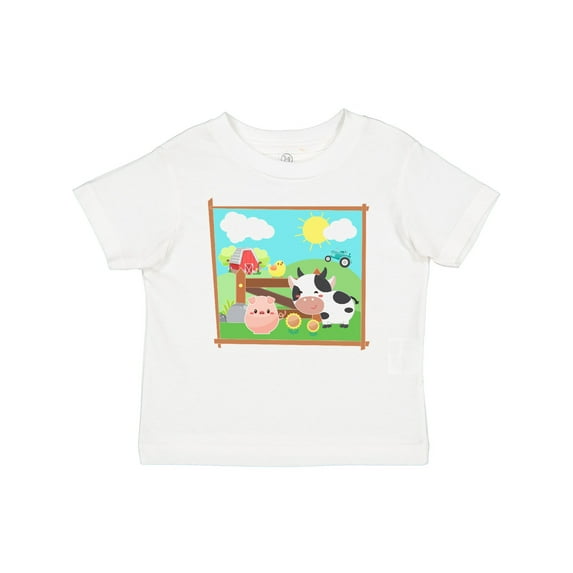 Inktastic Farm Animals with Cow, Chick and Pig Boys or Girls Baby T-Shirt