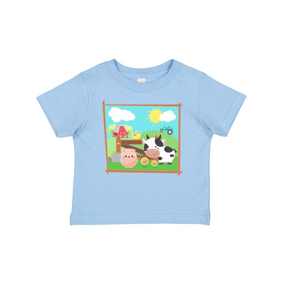 Inktastic Farm Animals with Cow, Chick and Pig Boys or Girls Baby T-Shirt